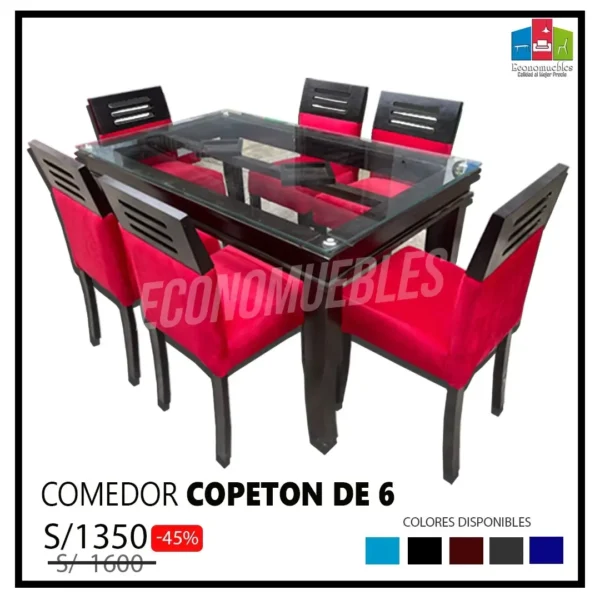 COMEDOR COPETON 6 SILLAS